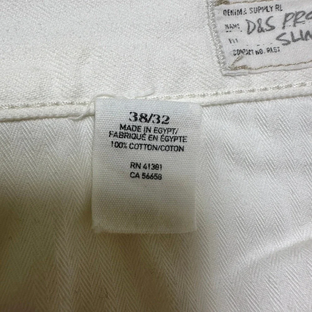 Denim & Supply Ralph Lauren Prospect Slim White Distressed Jeans 38/30 Mens